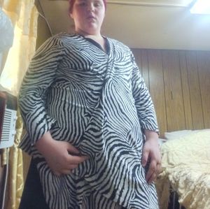 2x zebra print cardigan